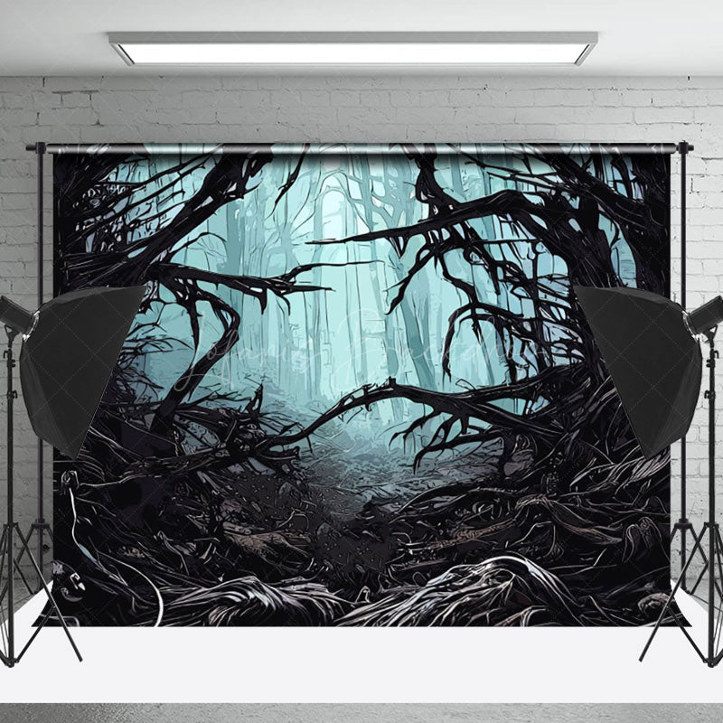 Lofaris Weird Black Branches Forest Photography Backdrop