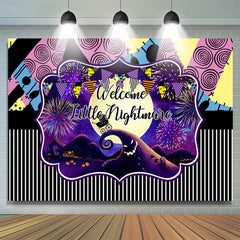 Lofaris Welcome Nightmare Halloween Baby Shower Backdrop