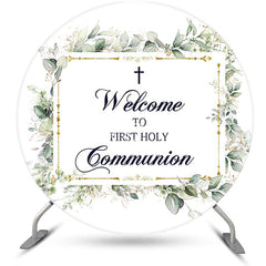 Lofaris Welcome To First Holy Communion Baptism Backdrop