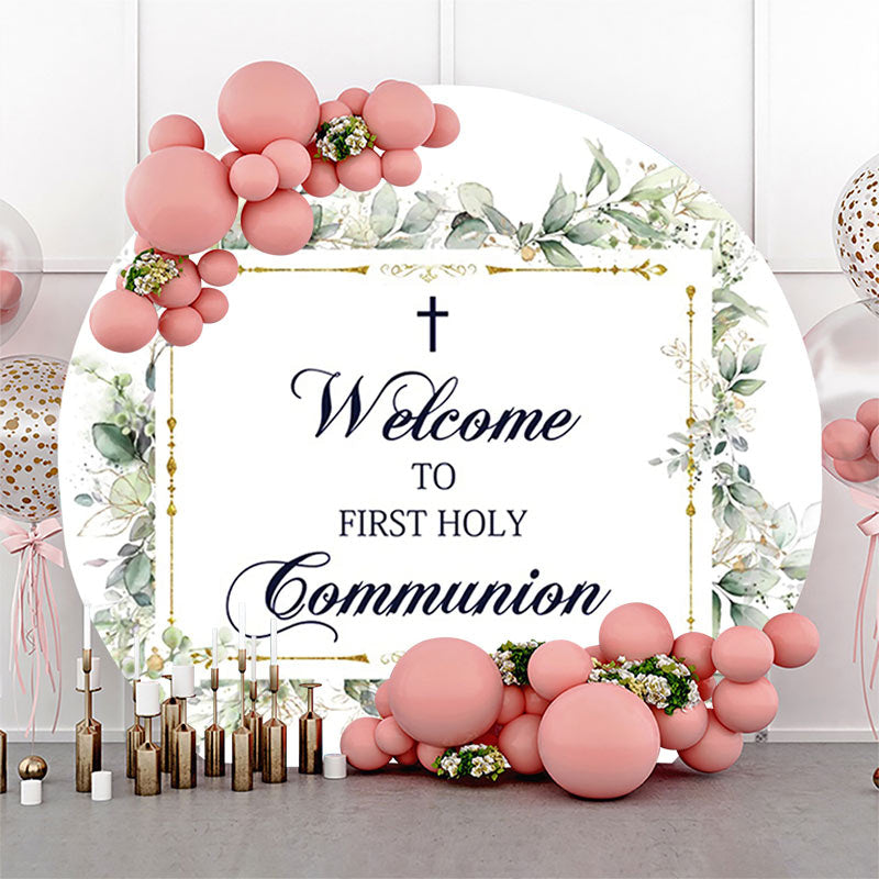 Lofaris Welcome To First Holy Communion Baptism Backdrop