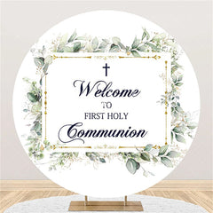 Lofaris Welcome To First Holy Communion Baptism Backdrop