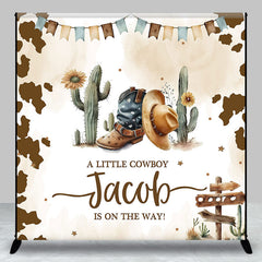 Lofaris Western Cowboy Cactus Custom Baby Shower Backdrop