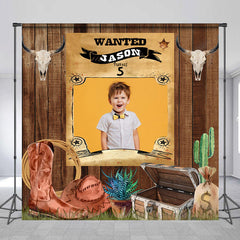 Lofaris Western Cowboy Custom 5th Birthday Party Backdrop