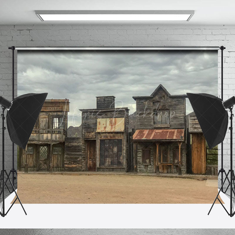 Lofaris Western Cowboy Vintage House Architecture Backdrop