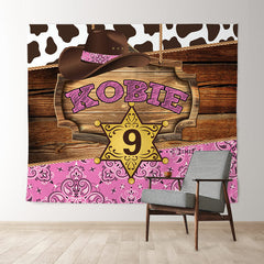 Lofaris Western Cowgirl Customizable Birthday Decor Banner