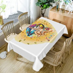 Lofaris Whisper Words Of Wisdom Mouth White Gold Tablecloth