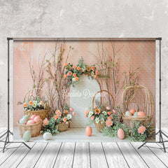 Lofaris White Arches Basket Easter Eggs Photo Shoot Backdrop