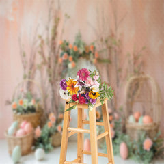 Lofaris White Arches Basket Easter Eggs Photo Shoot Backdrop