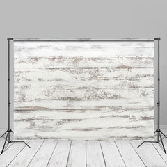 Lofaris White Barn Wooden Plank Texture Photo Backdrop