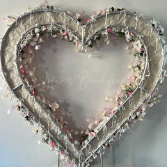 Lofaris Pink Rose Heart Shape Flower Wall Wedding Decoration