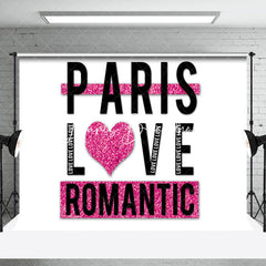 Lofaris White Black Pink Paris Love Romantic Party Backdrop