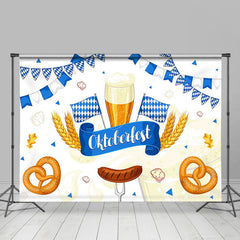 Lofaris White Bread Wheat Blue Flag Oktoberfest Backdrop