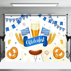 Lofaris White Bread Wheat Blue Flag Oktoberfest Backdrop