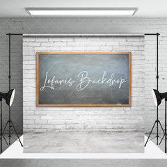 Lofaris White Brick Wall Blackboard Back To School Backdrop