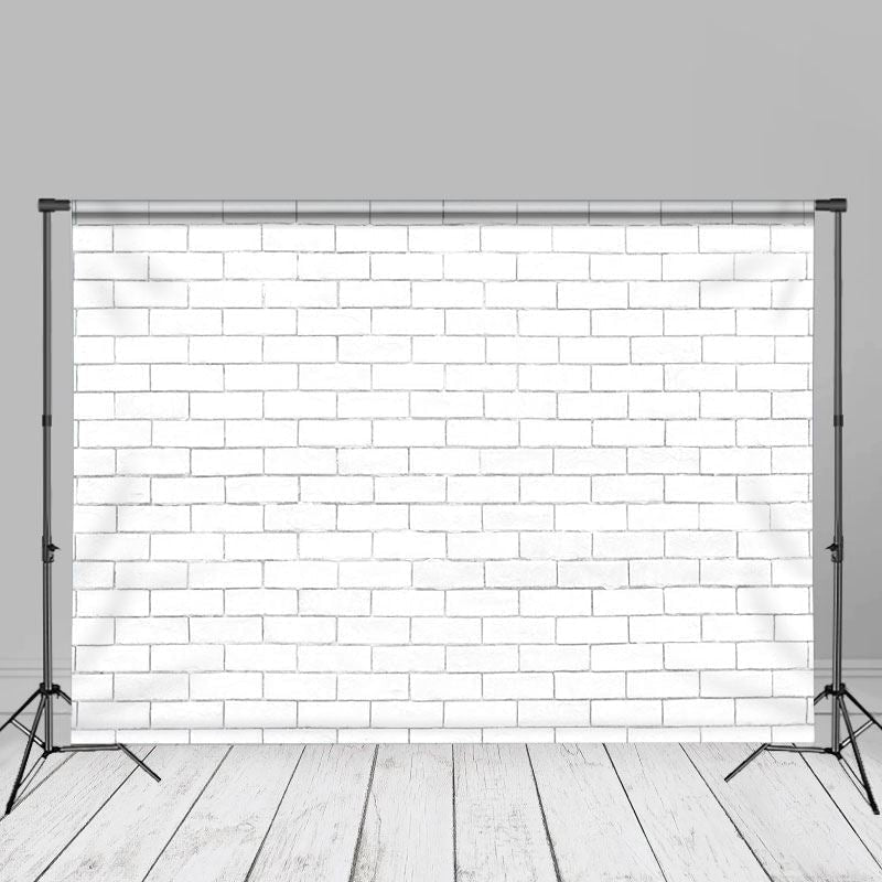 Lofaris White Brick Wall Portrait Photography Backdrop