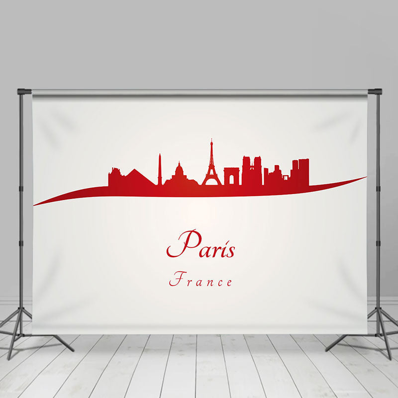 Lofaris White City Silhouette Paris France Party Backdrop