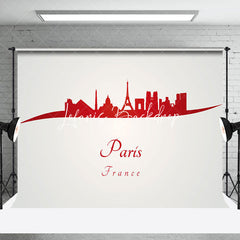 Lofaris White City Silhouette Paris France Party Backdrop