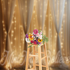 Lofaris White Curtain Light Stripe Birthday Cake Smash Backdrop