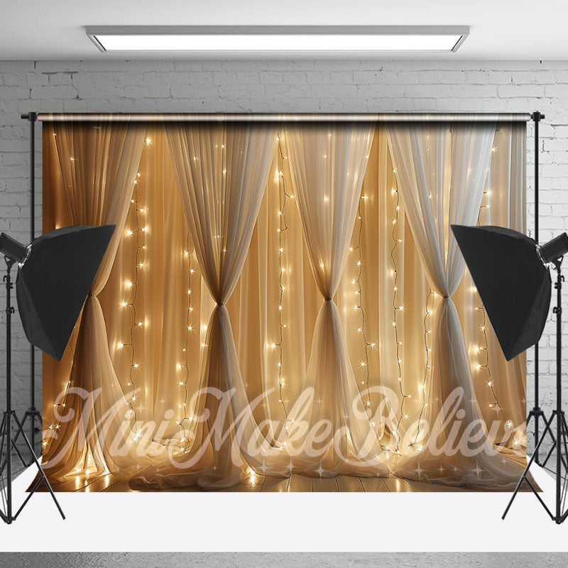 Lofaris White Curtain Light Stripe Birthday Cake Smash Backdrop