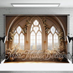 Lofaris White Flowers Moslem Door And Window Photo Backdrop