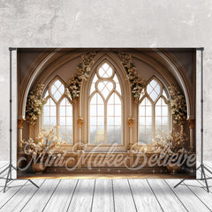 Lofaris White Flowers Moslem Door And Window Photo Backdrop