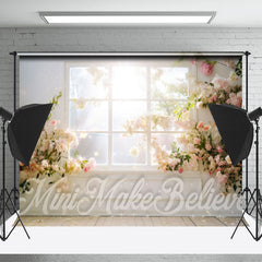 Lofaris White Flowers Sunshine Window Photoshoot Backdrop