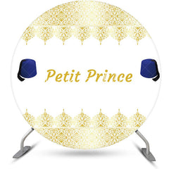 Lofaris White Gold Blue Fez Hat Petit Prince Round Backdrop