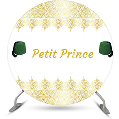 Lofaris White Gold Green Fez Hat Petit Prince Round Backdrop