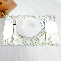 Lofaris White Greenery Natural Spring Set Of 4 Placemats