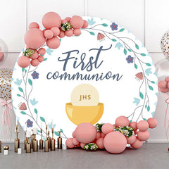 Lofaris White Holy Grail First Communion Baptism Backdrop