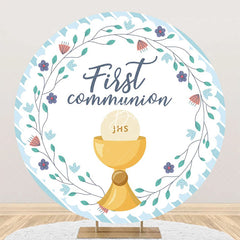 Lofaris White Holy Grail First Communion Baptism Backdrop