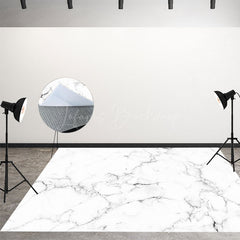 Lofaris White Marble Texture Floor Backdrop For Photography