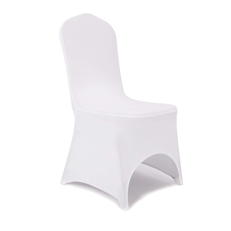 Lofaris White Open Back Stretch Spandex Banquet Chair Cover