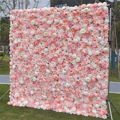 Lofaris White Pink Elegant Flower Wall For Wedding Decor