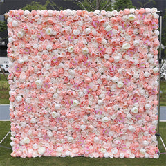 Lofaris White Pink Elegant Flower Wall For Wedding Decor