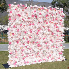 Lofaris White Pink Romantic Artificial Wedding Flower Wall