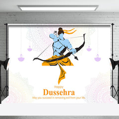 Lofaris White Rama Crossbow Arrow Happy Dussehra Backdrop