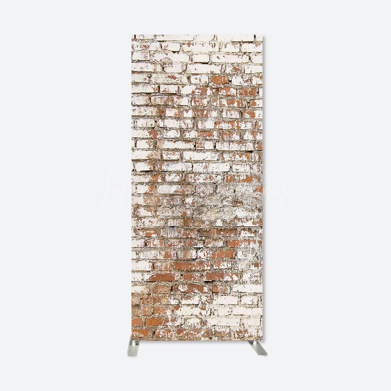 Lofaris White Red Faded Brick Wall Rectangular Arch Backdrop