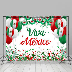 Lofaris White Red Green Viva Mexico Independencia Backdrop