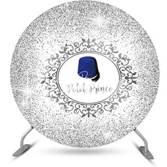 Lofaris White Silver Blue Hat Petit Prince Round Backdrop