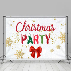 Lofaris White Snowflake Bow Tie Party Christmas Backdrop