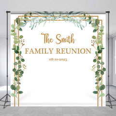 Lofaris White Spring Plant Custom Family Reunion Backdrop