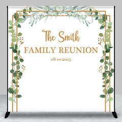 Lofaris White Spring Plant Custom Family Reunion Backdrop