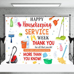 Lofaris White Tools Thank You Housekeeping Service Backdrop