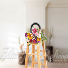 Lofaris White Wall Mirror Flower Floor Mudunzi Backdrop