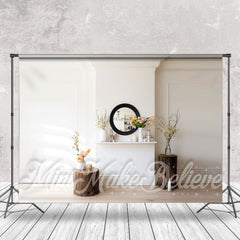 Lofaris White Wall Mirror Flower Floor Mudunzi Backdrop