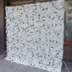 Lofaris White Wedding Decor Artificial Flower Wall Panels