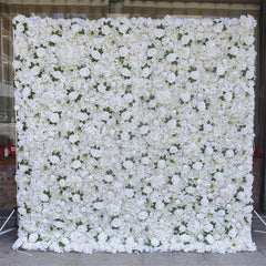 Lofaris White Wedding Decor Artificial Flower Wall Panels