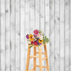 Lofaris White Wood Plank Wall Texture Photography Backdrop