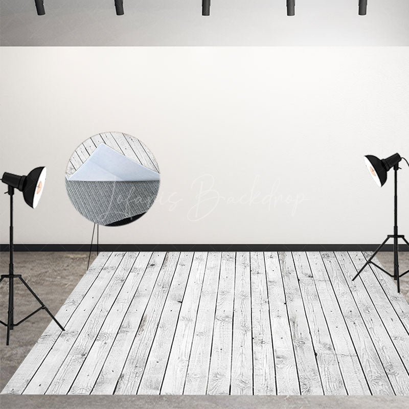 Lofaris White Wooden Board Baby Floor Backdrop For Photo